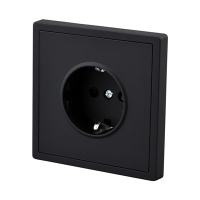 Матовая розетка Шуко